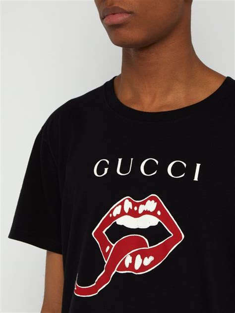 gucci tshirt with lips|gucci lipstick brands.